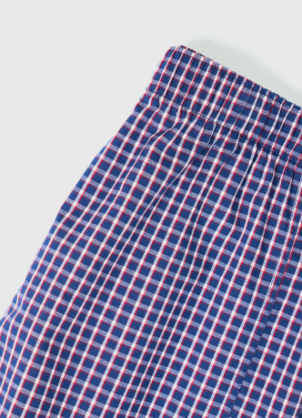 Текстильные трусы-боксеры в клетку