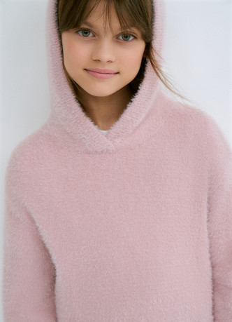 Худи с пушистым эффектом для девочек