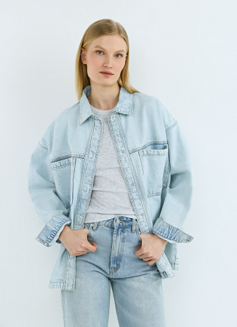 Куртка-рубашка из денима