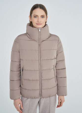 Утеплённая куртка с воротником-стойкой