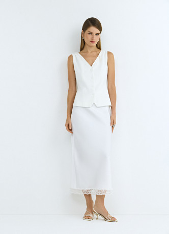 Жилет изо льна на пуговицах