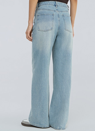 Широкие джинсы с высокой посадкой