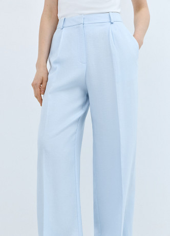 Прямые брюки со льном