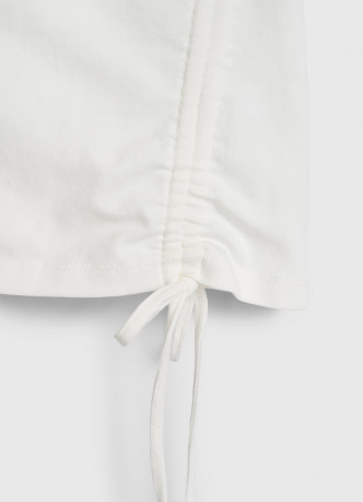 Футболка с драпировкой и завязками для девочек