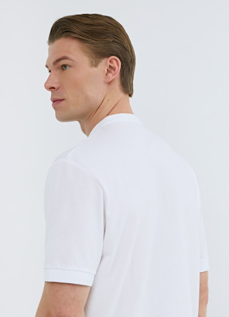 Поло с воротником-стойкой