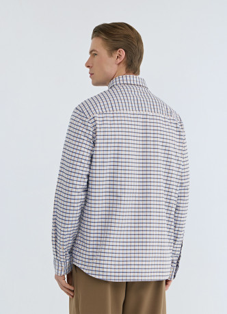 Рубашка в клетку из хлопка оксфорд