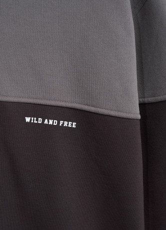 Свитшот колор-блок с надписью