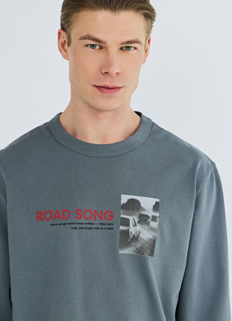 Футболка из плотного джерси с принтом