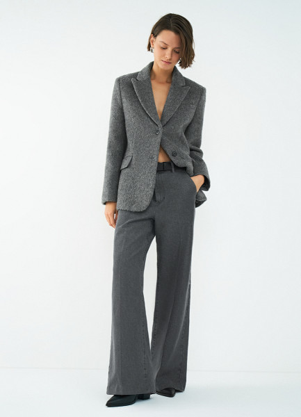 Ультраширокие джинсы с люрексом Серый 4999₽