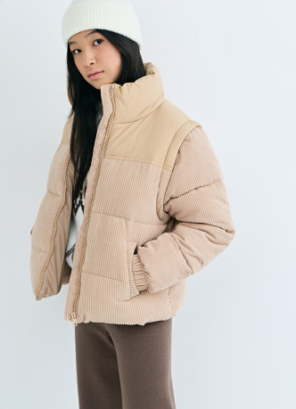 Вельветовая утеплённая куртка для девочек