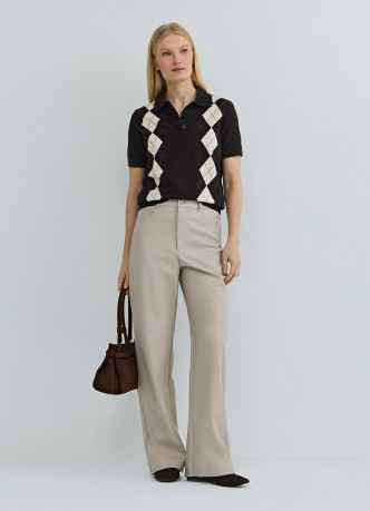 Джемпер поло с ромбами