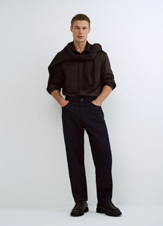 Плотная рубашка из трикотажа