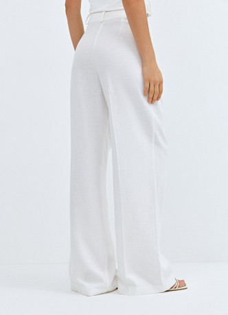 Прямые брюки со льном