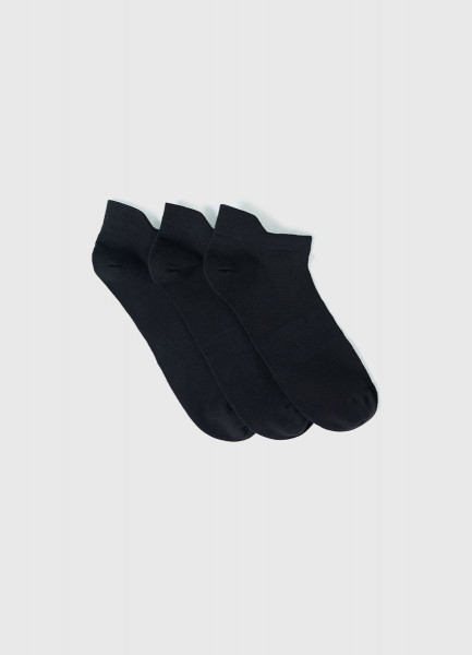 

Короткие фитнес-носки с поддержкой стопы, 3 пары, Черный