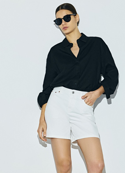 

Короткие джинсовые шорты, Белый