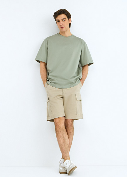 Шорты с карго-карманами, Бежевый