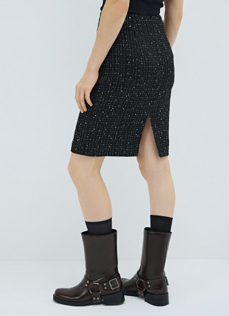 Твидовая юбка миди