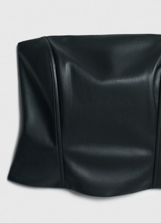 Топ-корсет из искусственной кожи