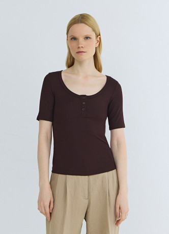 Футболка хенли из вискозы