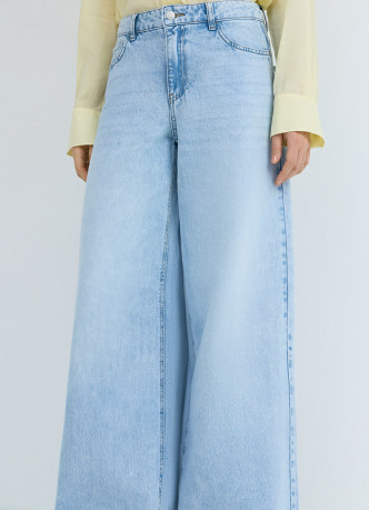 Широкие джинсы с высокой посадкой