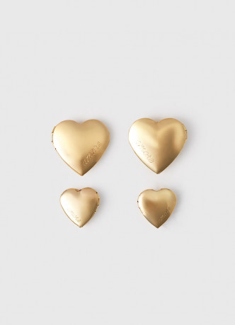 Серьги-локеты в форме сердца, 2 пары