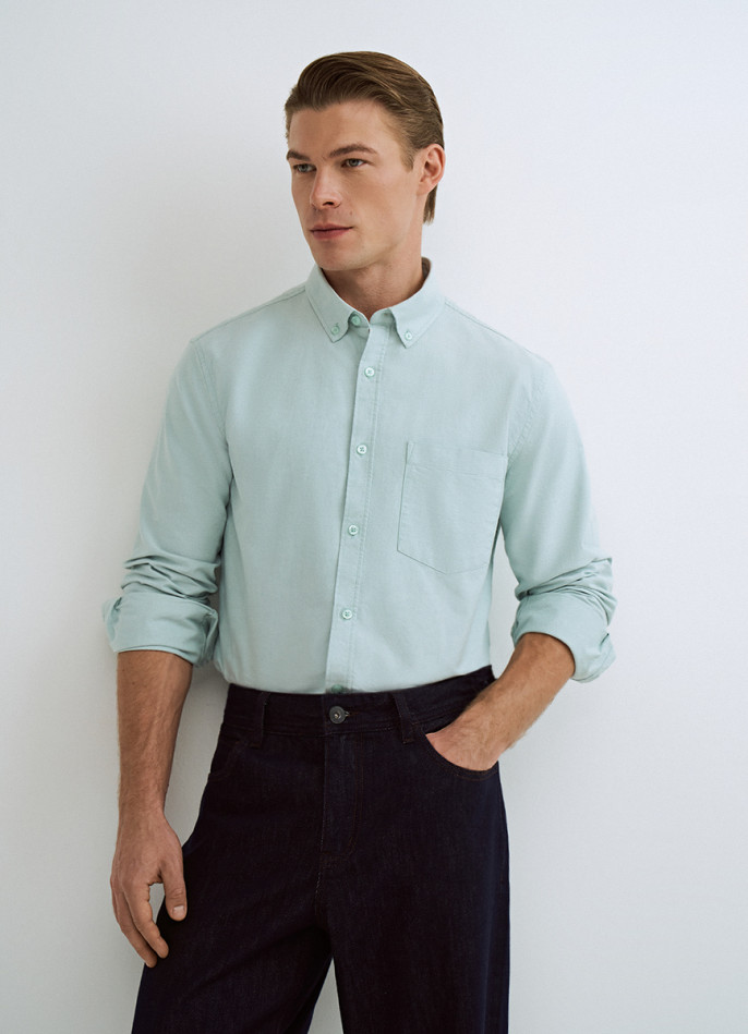 Рубашка из ткани оксфорд