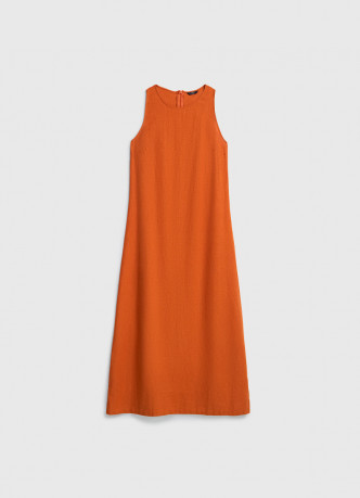 Платье А-силуэта из смесового льна