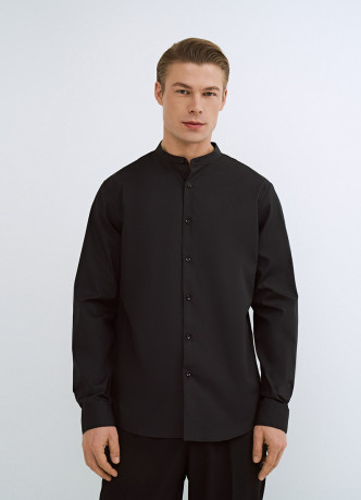 Рубашка c воротником мао