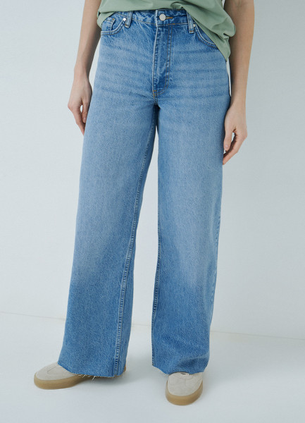 Широкие джинсы с высокой посадкой, Голубой O`Stin LP465OO02-D6 - фото 2
