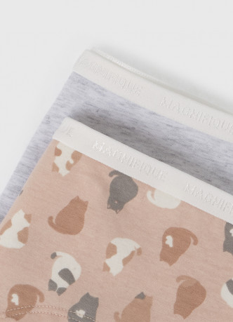 Трусы-хипстеры с принтом, 2 шт.