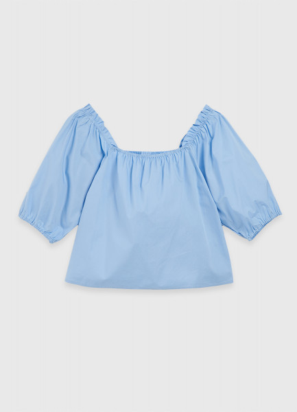 Блузка с коротким рукавом для девочек, Голубой