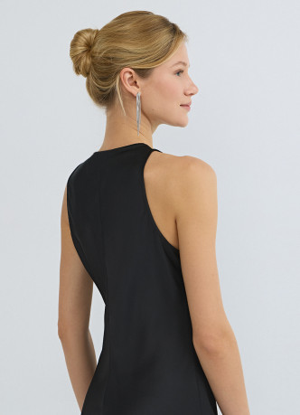 Сатиновое платье с американской проймой