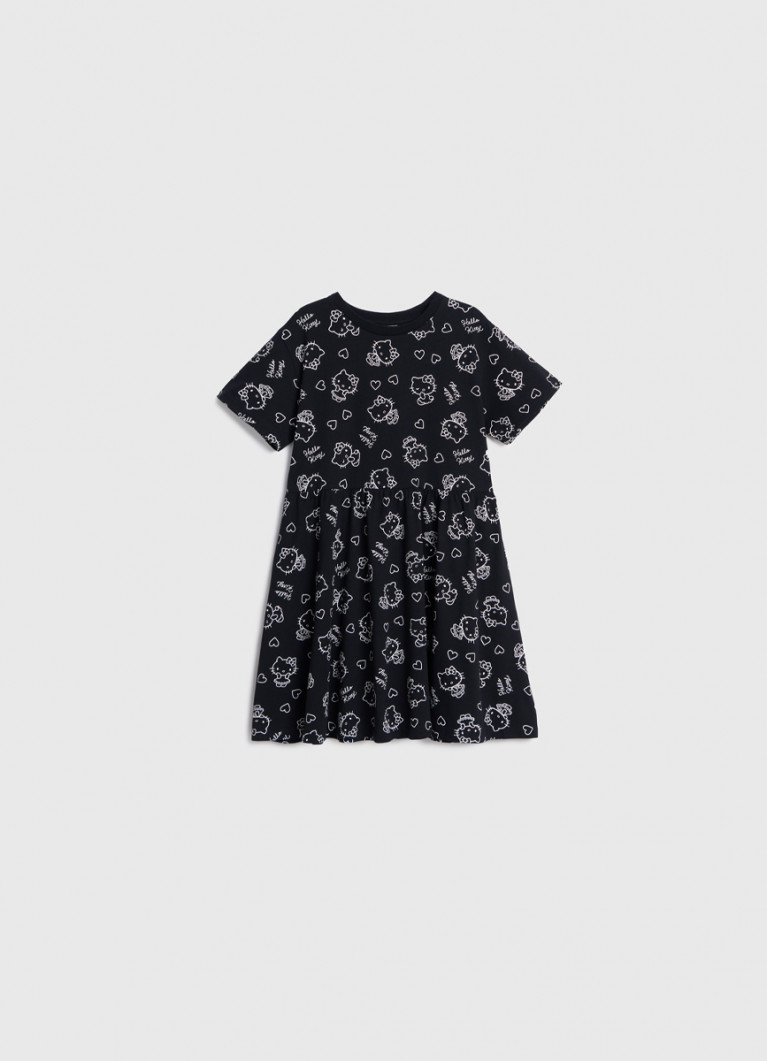 Трикотажное платье c принтом Hello Kitty для девочек (GT6925O02-99