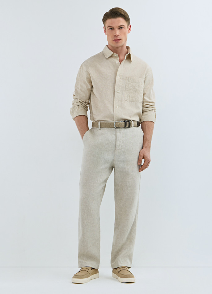 Брюки изо льна