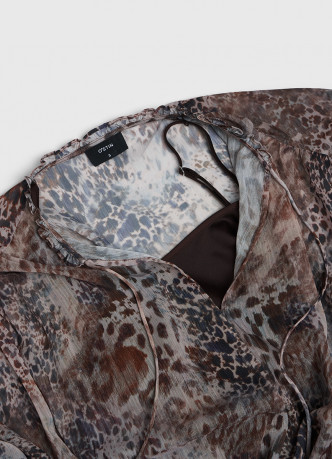 Шифоновое платье с принтом