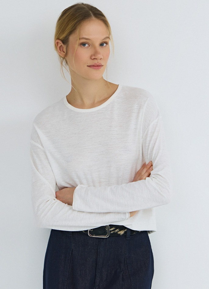 Лонгслив из структурной ткани