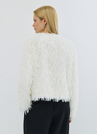 Укороченный фактурный жакет