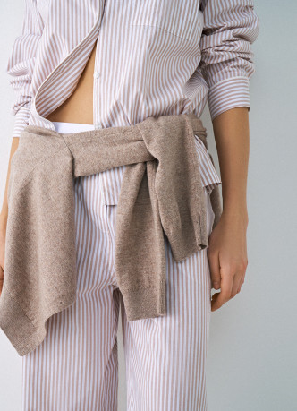 Пижамная рубашка в полоску