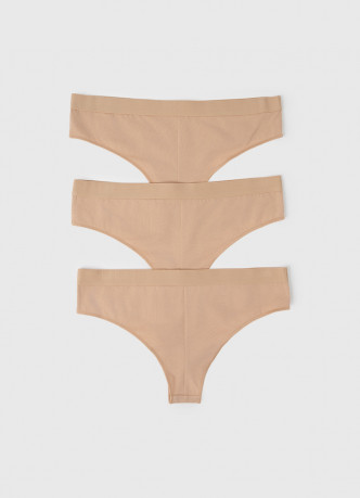Трусы-бразилиана с мягкой резинкой, 3 шт.