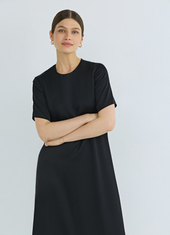 Сатиновое платье-футболка