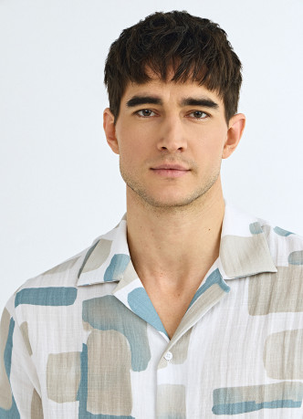 Рубашка из вискозы с принтом