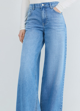 Ультраширокие джинсы с высокой посадкой