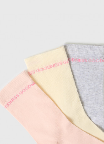 Высокие носки для девочек, 3 пары