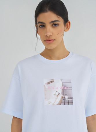 Футболка оверсайз с принтом