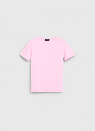 Приталенная футболка в рубчик