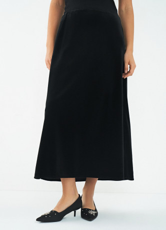 Бархатная юбка миди