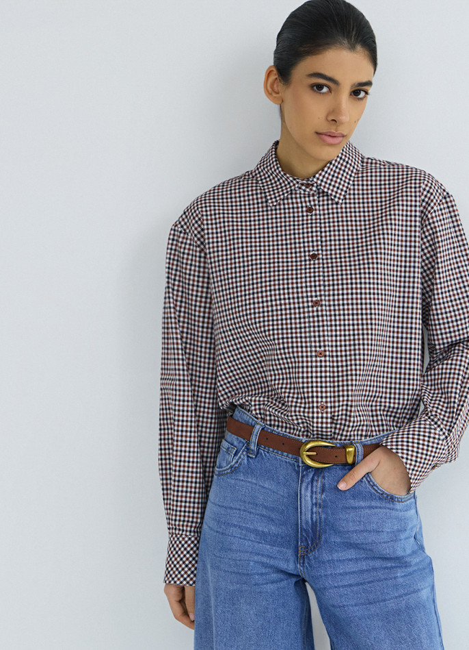Рубашка в клетку виши
