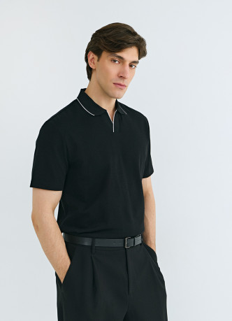 Поло из шелковистого пике