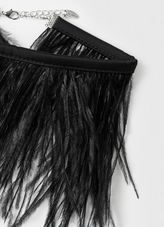 Колье из натуральных перьев