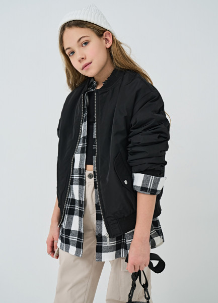 Куртка утеплённая для девочек, Черный O`Stin GJ7675O02-99